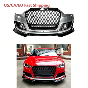 Car A3 S3 Replacement Front Bumper Kits Facelift RS3 Style Front Bumper Body Kits With Grille for Audi A3 S3 8V