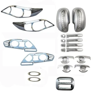 Car Accessories Exterior Trim Set Kit Headlamp Cover Decoration ABS Chrome for Toyota Corolla