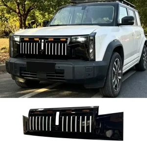 Car Accessories Front Mesh Grille Cover with LED Light Tuning Auto Parts Body Kits for Chery ICar03 J6