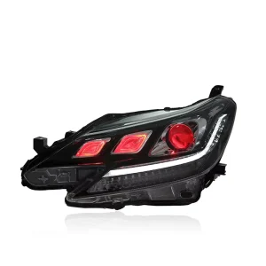 Car Accessories Retrofit LED Headlight Assembly for Toyota Reiz Mark X DRL Flowing Turn Signal Lamp
