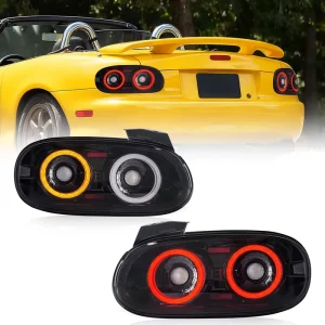 Car Accessories Sequential Black Smoked Dynamic Taillight for Mazda MX 5 NB