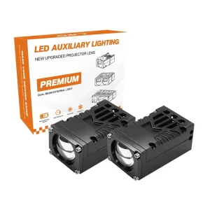Car Accessories U50 1.8 Inch 55W LED Grille Light White Yellow Color Optional With Motor And Fan LED Fog Light For Car Motorcycle