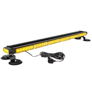 Car Accessory DC12V-24V Amber LED Flood Beam Safety Warning Revolving Emergency Light Bar for Ambulance