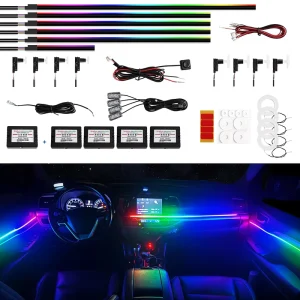 Car Ambient Light Kit 18 in 1 Interior LED Car Lights Symphony LED Strip Light RGB