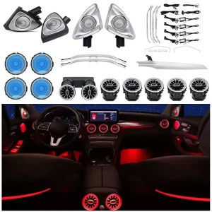 Car Ambient Light Kit for Mercedes Benz W205 X253 C260 C300 LHD RHD Auto Lighting Systems for Interior Upgrade