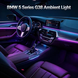Car Ambient Light for BMW 5 Series G38 19 Leds Rainbow Kit Control by Screen Button knob Mbientebeleuchtung Auto