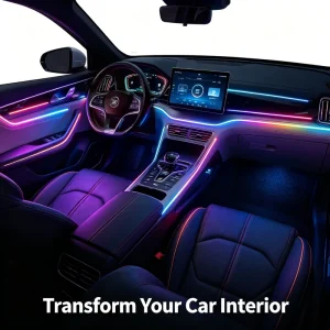 Car Ambient Light for BYD Song PLUS 22 Leds Rainbow Kit Control by Screen Car LED Strip Lights Auto Interior Lighting