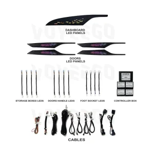 Car Ambient Lighting Led Upgrade Interior Ambient Light for Cadillac CT5 Checkered Style Ambient Light Car Led