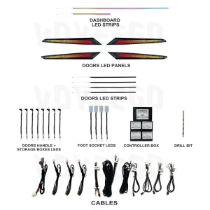 Car Ambient Lighting Led Upgrade Interior Ambient Light for Maserati Ghibli Dragon Scale Style