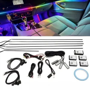 Car Ambient Lights LED Strip Decorative Light Symphony Atmosphere Lamp Full Color Streamer