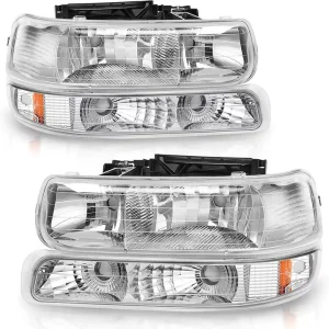Car Auto Parts Headlights Assembly Set for 99 02 Chevrolet Suburban Silverado GM2502187