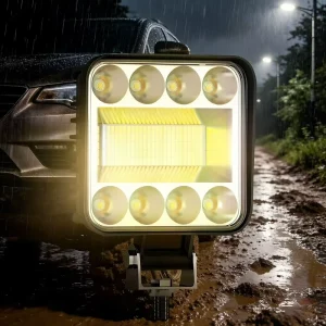 Car Auxiliary Light 4 Inch Square 128LED Waterproof Offroad Work Driving Lamp for SUV 4×4