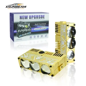 Car Auxiliary Light 6500K Waterproof Three Eye Grille Light for Night Driving