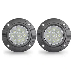 Car Auxiliary Lights Flood Beam Round Flush Mount 27W Super Bright Industrial Mini Led Work Light