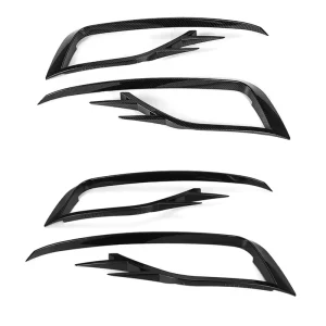 Car Bumper Fog Lamp Grille Cover Trim Spoiler 2PCS Fog Light Lamp Eyebrow Wind Knife for VW Golf 7 MK7 Golf7 MK7.5 VII
