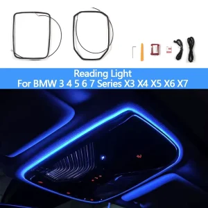 Car Ceiling Reading Ambient Light LED Strip Lamp Colorful for BMW 3 4 5 6 7 Series X3 X4 X5 X6 X7 Auto Interior Lighting Upgrade