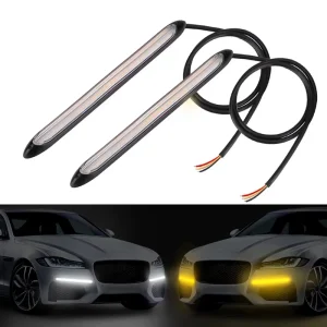 Car DRL Daytime Running Light Car Streamer Flow Day Light 2 Pcs set Auto Headlight Sequential Strip