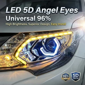 Car DRL LED Daytime Running Light for Automotive Headlights Universal 5D Angel Eyes Headlight Modification White Yellow WRGB