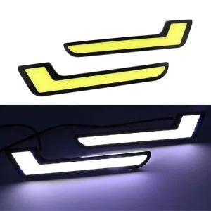 Car DRL White Color COB LED Daytime Running Light Headlight Fog Lamp DC12V Car Lights 7 Shape