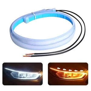 Car Daytime Running Light Strip Waterproof Flexible LED Auto Decorative Atmosphere Lamp Ambient 12V Universal