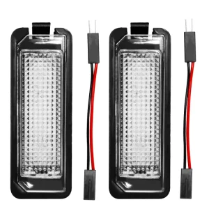 Car Decorations Lights Colorful 12LED for Passat B6 CC Eos Golf 4 5 6 7 MK7 Polo Canbus License Number Plate Light