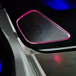 Car Door Stereo Speaker Sticker Cover Trim Horn Audio Decoration With Ambient Light for Mercedes Benz GLB class X247 W247