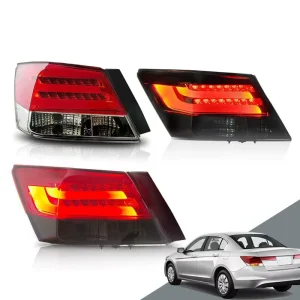 Car Dynamic Turn Signal Taillight Assembly for Honda Accord LED Rear Fog Brake Tail Light Auto Accessories Lamp
