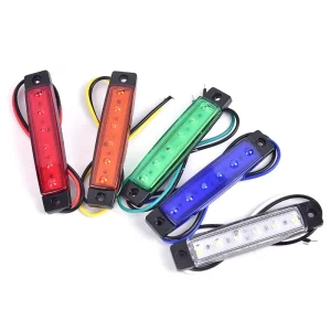 Car External Lights LED 12V 24V 6 SMD LED Auto Car Bus Truck Lorry Side Marker Indicator Light Low Trailer Rear Warning Lamp