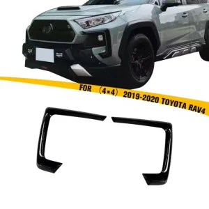 Car Fog Light Trim Cover Front Fog Light Eyebrow Spoiler for Toyota RAV4 4X4