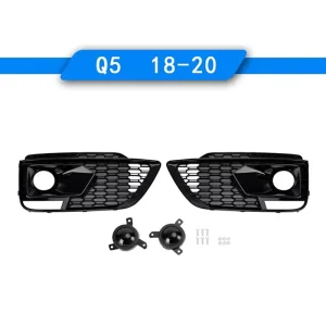 Car Front Bumper Fog Lamp Grilles Cover for Audi Q5 SQ5 RSQ5 Lights Grills