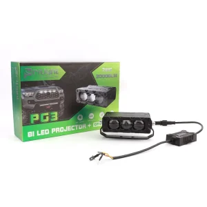 Car Front Grille Light 75W Mini Lens LED Grille Light 30000LM Dual Color White Amber Driving Light