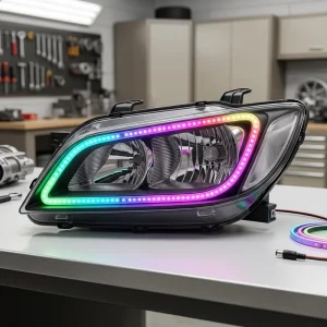Car Headlight Multi Color Sk6812 LED DRL Flexible Strip Light Turn Signal Car 5050 Led Strip