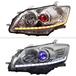 Car Headlight White Yellow Crystal Eyes Daytime Running Light LED DRL Flexible Turn Signal Strip