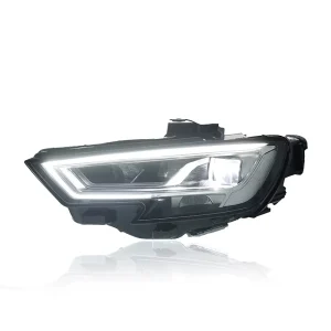 Car Headlights Audi A3 LED 12V 6000K Daytime Running Lights Dynamic Turn Signals Remanufactured 1 Year Warranty 70W