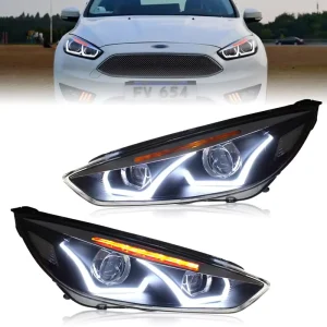 Car Headlights for Ford Focus LED Car Lamps Daytime Running Lights Dynamic Turn Signals Car Accessories