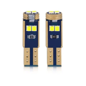 Car Instrument Light T5 6SMD 1W Standard Fitment License Plate LED Indicator Light Decoding Modification Polarized Bulb