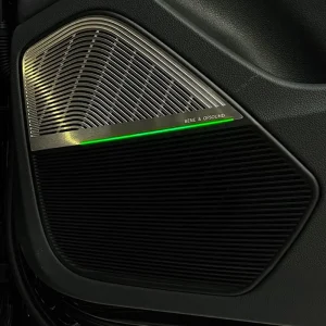 Car Interior Audio Upgrade Accessories for Audi Q7 Q8, B&O Style LED Speaker Cover Ambient Light