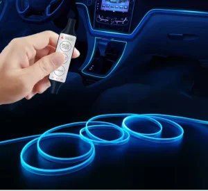 Car Interior Decorative LED Light Strips Atmosphere Lamp Cold Light RGB EL Wire LED Ambient Lights