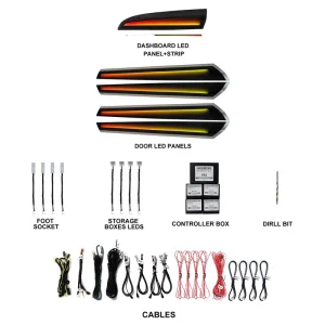 Car Interior Decorative Led Ambient Door Light Stripes Atmosphere Light Compatible With BMWX3X4 F25 F26