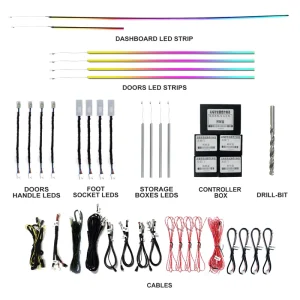 Car Interior Decorative Led Ambient Door Light Stripes Atmosphere Light Compatible with BMW 5 Series F10 F11 F18