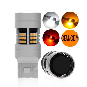 Car LED Canbus Error Free T20 7440 Anti Hyperflash Turn Signal Brake Tail Lamp Red Amber White Light 1600LM 50000 Hours