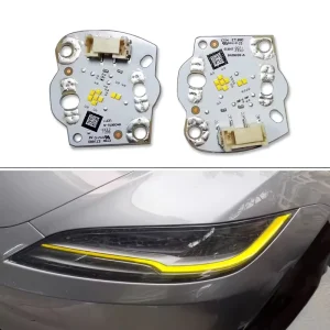 Car LED DRL Headlight for Tesla Model 3 Highland Yellow Daytime Running Light Front Bumper Fog Lamp Chips