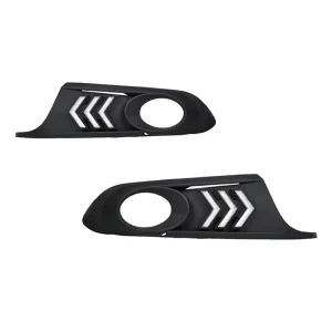Car LED DRL for Volkswagen VW Jetta Sagitar Daytime Running Lights Daylight with Turn signal Fog Lamp Cover