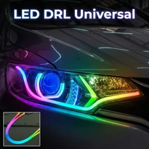 Car LED Day Time Running Lights Upgrade and Modify Accessories WRGB Color App Control LED DRL Universal