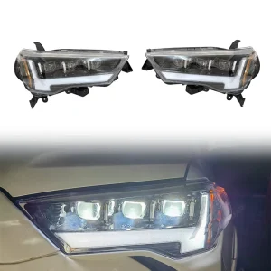 Car LED Daytime Running Light Headlight for Toyota 4Runner DRL Sequential Turn Signal Head Lamp