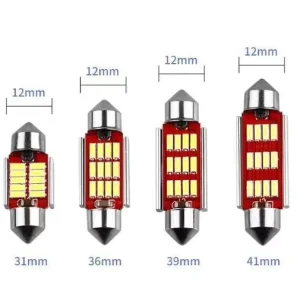 Car LED Double Tip Reading Lights Decoding Canbus License Plate Lamp 36MM 4014 12SMD Interior Bulb