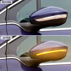 Car LED Dynamic Side Indicator Turn Signals Lights Peugeot 208 Citroen C3 C4 Sequential Mirror Blinker Lamps