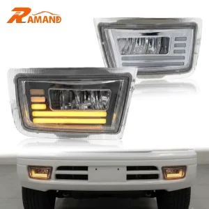 Car LED Fog Lamp Assembly for Land Cruiser Prado FJ90 Daytime Running Light with Turn Signal Assembly