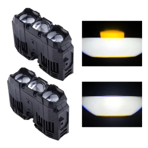 Car LED Grille Lights 220W Waterproof Three Lens Car Auxiliary Lamp for Night Off Road Visibility