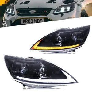 Car LED Headlight Modification System Headlights Modified Head Lamp LED DRL Daytime Running Lights for Ford Focus